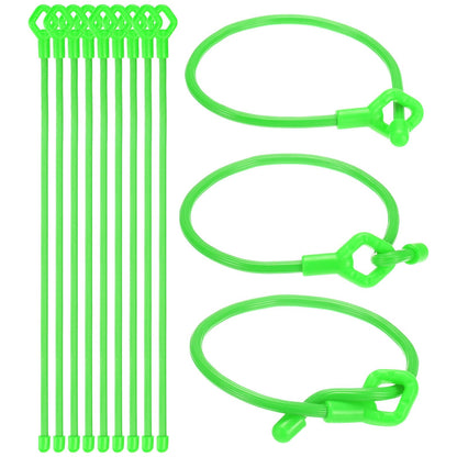 M METERXITY 12-Pack Adjustable Plant Ties, 12inch/30.48cm Silicone Flexible Multi-Function Sturdy Garden Twist Tie for Plant Support/Tree/Shrub/Vine, Reusable Support Twine [Green]