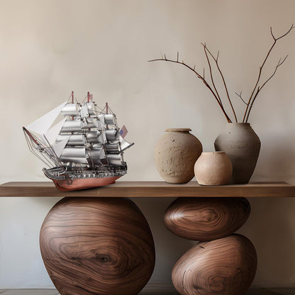 Piececool 3D Metal Puzzles, USS Constitution Sailing Boat Models for Adults Sailing Frigate Warship Sailboat Ship Model Building Kits Hobby Crafts for Adults Creative Gift Ideas Birthday Christmas