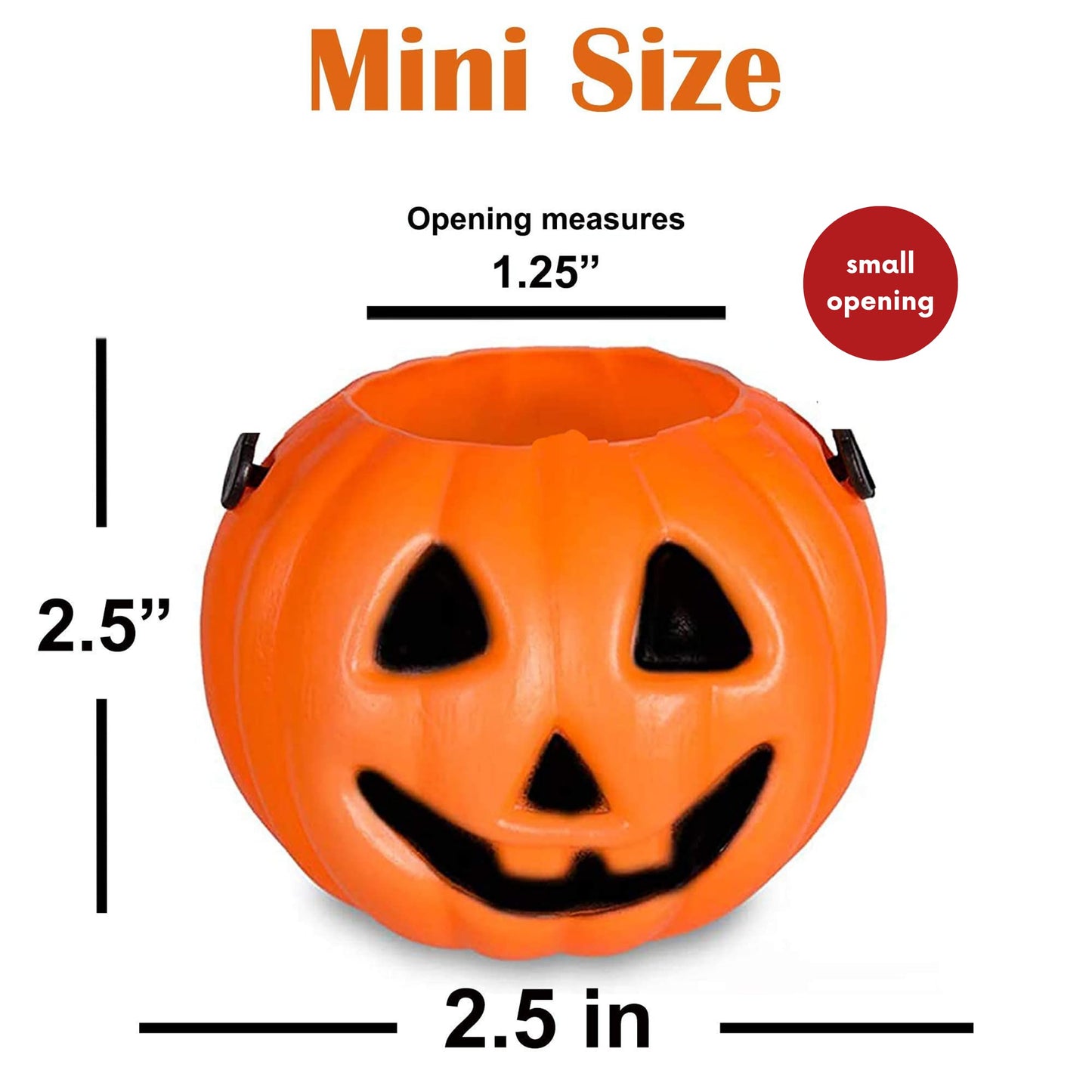 4E's Novelty 24 Pack Mini Pumpkin Trick or Treat Buckets Bulk Halloween Candy Holders Container for Kids, Halloween Goodie Bags Fillers Party Favor Toys