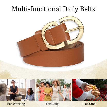 YARIEW 4 Pack Extra Large Leather Belts for Women Leopard Belts for Women Women's Belts for Jeans Pants Waist Belt Fashion Ladies Dress Belt with Gold Buckle