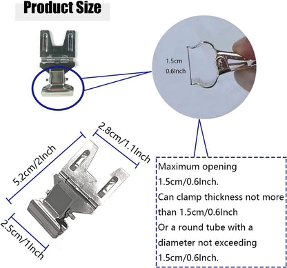 Metal POP Clip Sign Stand Holder, Bread Store Price Tag Card Holder, Advertising Display Clip Holder (Silver, 10Pack)