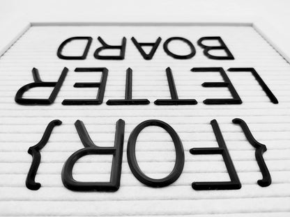 G GAMIT Felt Letter Board Letters Set - Pre-cut 227pcs 2 inch Tall Black Letters (No Board Included)