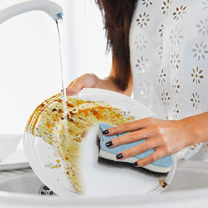 8 Pieces Cat Shape Kitchen Sponge Set Sink Double-Sided Cleaning Dish Sponge for Kitchen, Fruit, Plate, Bathroom, 4 Colors