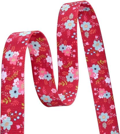Mihqy Dog Collar with Bohemia Floral Tribal Geometric Patterns - Soft Ethnic Style Collar Adjustable for Small Medium Large Dogs(Red Flower,XS)