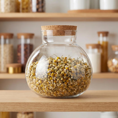 Alasum Glass Terrarium Bottle with Cork Lid 5.90X6.29X5.90In Round Jar for DIY Micro Landscape Fairy Garden Miniatures Home Decor and Kitchen Storage