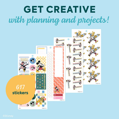 Happy Planner Disney 30-Sheet Sticker Set for Planners, Calendars, and Journals, Easy-Peel Stickers, Scrapbook Accessories, Current Classroom, 617 Stickers Total