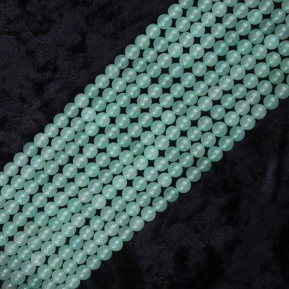 ICAI Beads 8mm Natural Green Aventurine Stone Round Loose Stone Beads for Jewelry Making DIY Crafts Design 1 Strand 15" APPR.43-45pcs