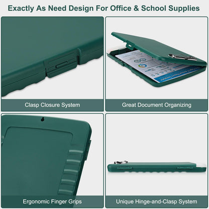 SFLHHDM Clip Boards 8.5x11 with Storage, Heavy Duty Storage Clipboard, Nursing Clipboards Folder with Pen Holder, Clipboards with Low Profile Clip, Nurse Clipboard Binder Case for Classroom