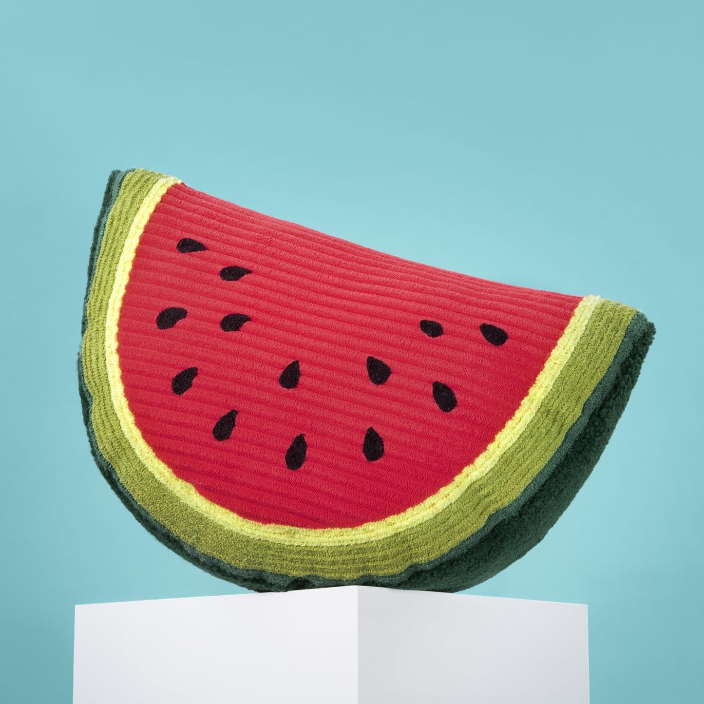 Phantoscope Papaya Shaped Throw Pillow, Fruit Themed Cushion for Couch, Bed and Chair, Pink, 10 x 15 inches