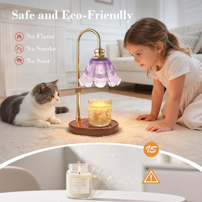 Candle Warmer Lamp with Timer, Christmas Decorations Indoor, Birthday Gifts for Women Mom, Warming Gifts for Office, Dorm, Apartment & New Home Decor