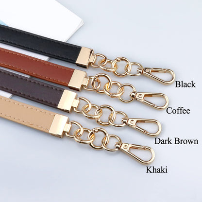 Beaulegan Purse Leather Handles Replacement for Handbag/Shoulder Bag 2 PCS, 24.4 Inch Long Coffee（Gold Clasp）
