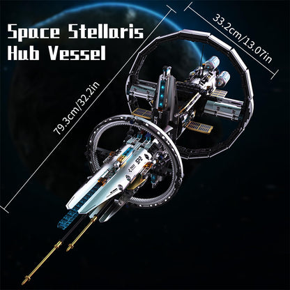 Sosuy Starship Building Blocks Set, STEM Toys for Boys 8+ LED Space Ship, Space Shuttle with Display Stand Motor-Driven Rotating Structure, Birthday for Boys Kids Girls Teens Adults