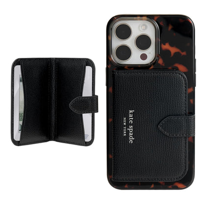 kate spade new york Morgan Magnetic Phone Wallet/Card Holder - Compatible with MagSafe Phones and Cases - Midnight Black