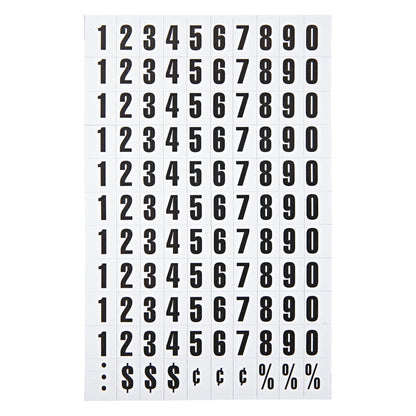 MasterVision Interchangeable Magnetic Board Accessories, Numbers, Black, 0.75" h