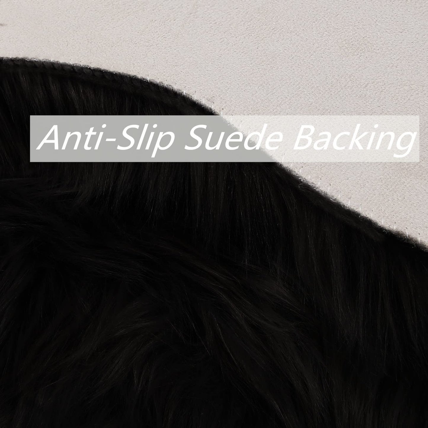 duduta Black Faux Sheepskin Runner Rugs 2x6 ft, Fluffy Shag Bedroom Rug Fur Couch Sofa Covers Halloween Decor Washable