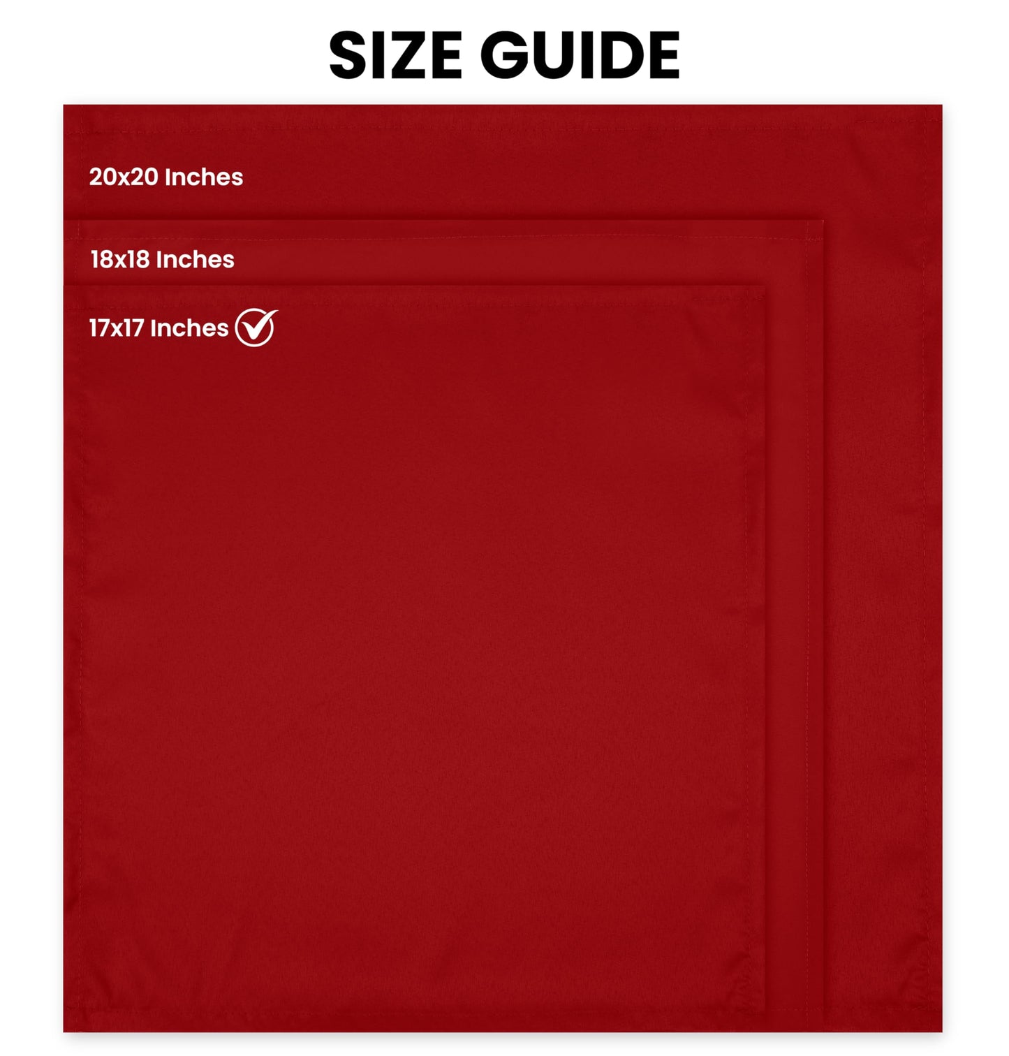 Utopia Home [24 Pack, Red] Cloth Napkins 17x17 Inches, 100% Polyester Hemmed Edges, Washable and Reusable Ideal for Parties, Weddings and Dinners