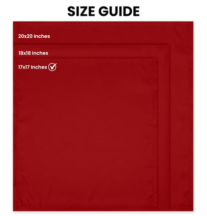 Utopia Home [24 Pack, Red] Cloth Napkins 17x17 Inches, 100% Polyester Hemmed Edges, Washable and Reusable Ideal for Parties, Weddings and Dinners