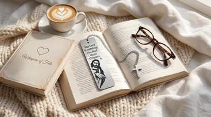 Funny Gifts Bookmark for Women Men Best Friend Sister Gag Gift for Book Lovers Christian Book Marker with Chain Jesus Reading Gift for Reader Birthday (1)