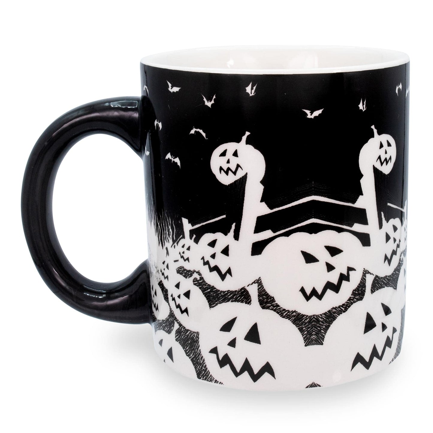 Disney The Nightmare Before Christmas 18-Ounce Ceramic Mug With 3D Jack Skellington Sculpt Inside | Large Coffee Cup For Espresso, Caffeine, Home & Kitchen Essentials | Tim Burton Halloween Gifts