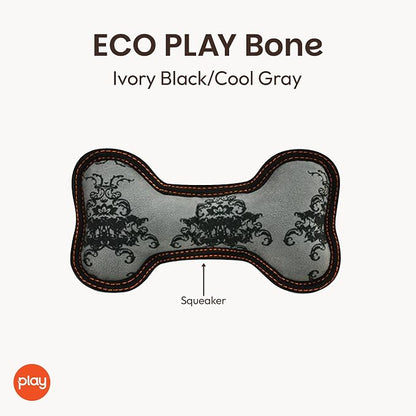 P.L.A.Y. Stuffed Dog Toys - ECO Bones - Extra Durable Squeaker Chew Toy, Great for Teething Puppies & Small, Medium, Large Dog Breeds - Machine Washable, Recycled Materials (Royal Crest, Small)