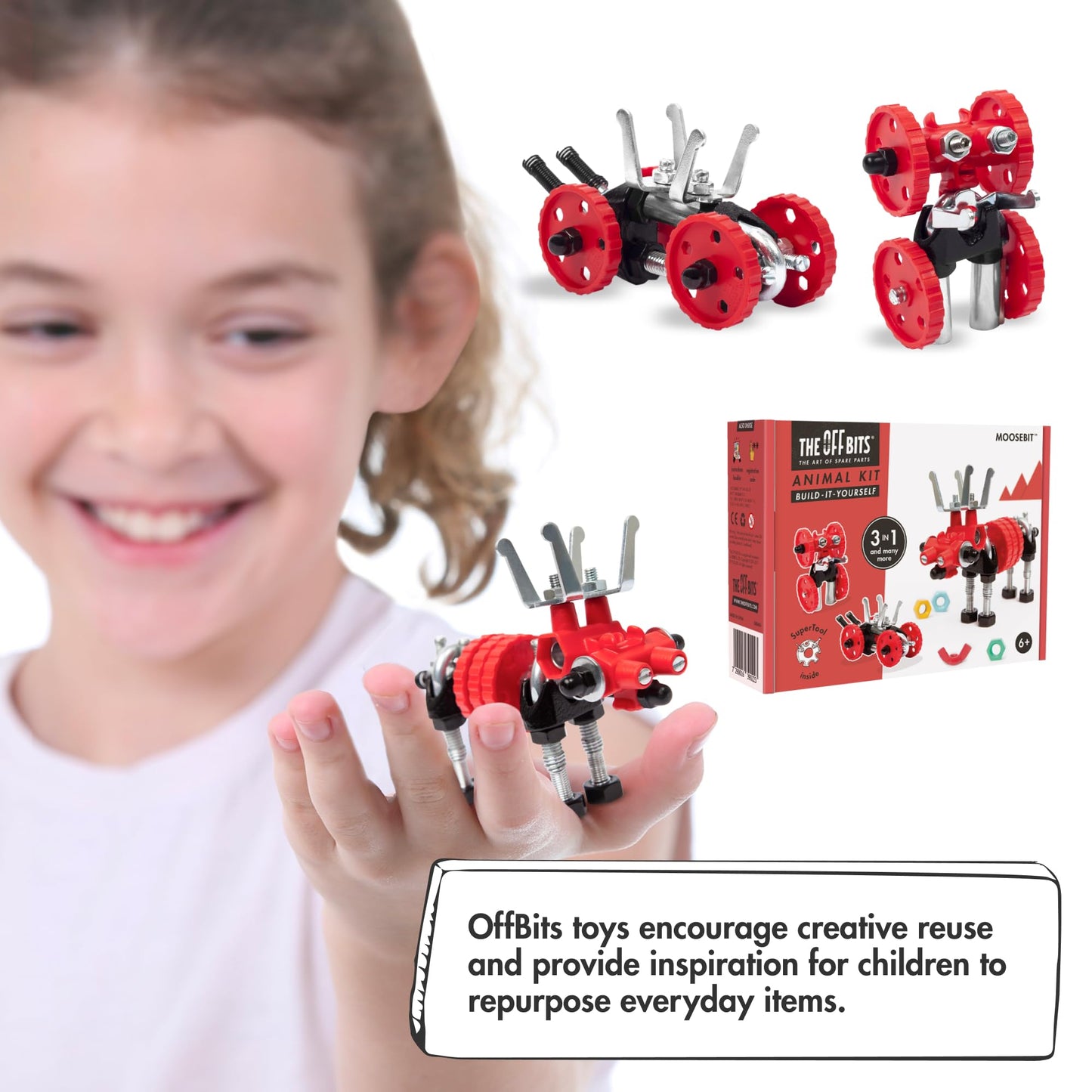 The Off Bits Animals Collection: Creative Robot Toy Model Kit for Kids 6+, Engaging Toy Building Sets for Boys and Girls, Build Your Own STEM Building Toys Engineering Kit