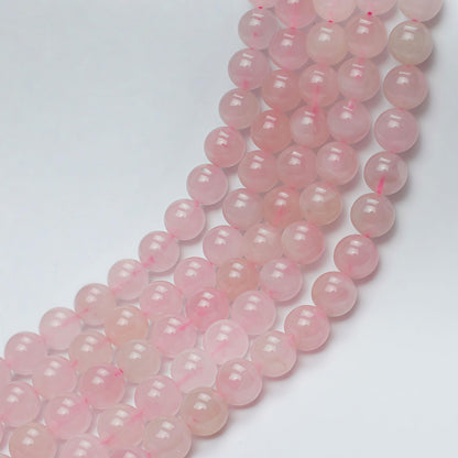 MJDCB 7A Pure Natural Rose Quartz Beads Round Loose Beads for Jewelry Making DIY Bracelet 15" (8mm)