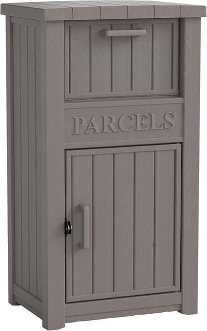 Package Delivery Box for Outside, Gray(60 Gallon no Sign)