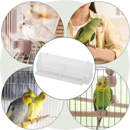GANAZONO 2pcs Automatic Outdoor Bird Feeder Hanging Bird Seed Tray Anti-Splash Parrot Food Dispenser Suitable for Wild and Parakeets