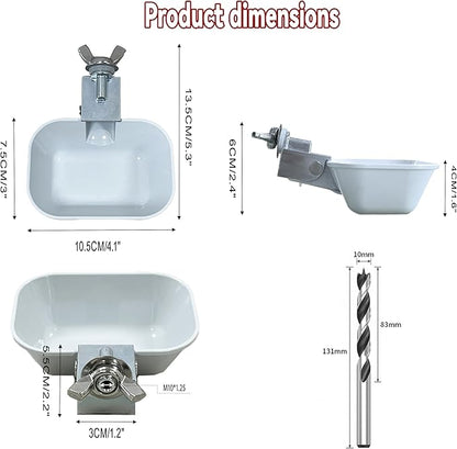 XINYI 4pcs Aluminum Alloy Chicken Water Cups, Metal Chicken Water Feeder for Small Animals, Dog, Cat, Bunnies, Ferret, Hamster, Guinea Pig, Chinchillas, Mice, Rats, Goat, Bird, Rabbit Water Bowl