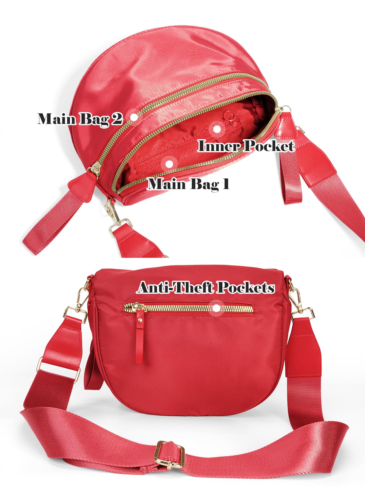 Pure Colour Crossbody Bag Bum Bag for Women,Spacious Purse Fanny Packs Belt Bag,Oversized Bum Bag (Colour Bum Bag-Beige)