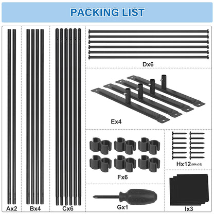AKTOP 3 Panel Room Divider 6FT – 103" W x 70" H Folding Privacy Screen, Freestanding Fabric Room Partition, No-Drill Temporary Wall Divider for Apartment, Dorm, Studio, Home Office, Bedroom – Black