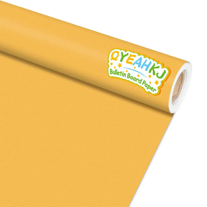 Golden Sun Yellow Bulletin Board Paper Roll Yellow Bulletin Board Background Paper Back to School Classroom Decor Poster for Art Craft DIY Projects Home Office Classroom Party Supplies 17.7in x 20ft