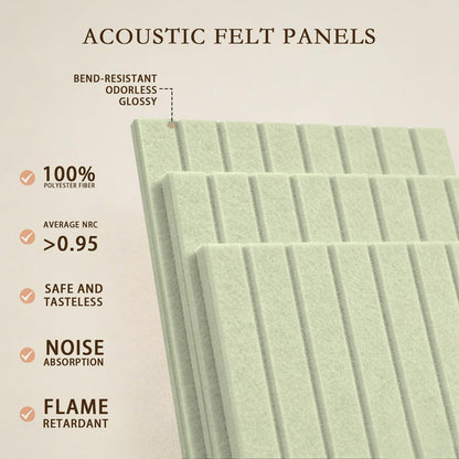 JBER Large Felt Bulletin Board 36" x 24" - 6 Pack Felt Wall Tiles, Cork Board Alternative to Use in Office & Home Decor, Classroom Decor, Vision Board to Display Your Photos(Grass Green)
