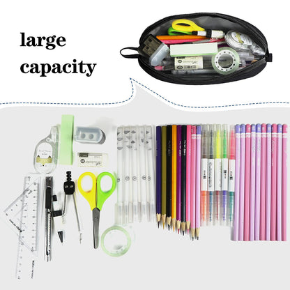 Gloppie Pencil Pouch - Practical Pencil Case, Aesthetic Simple Pencil Bag, Small Pen Holder, Back to School Supplies for Girls Boys, Black