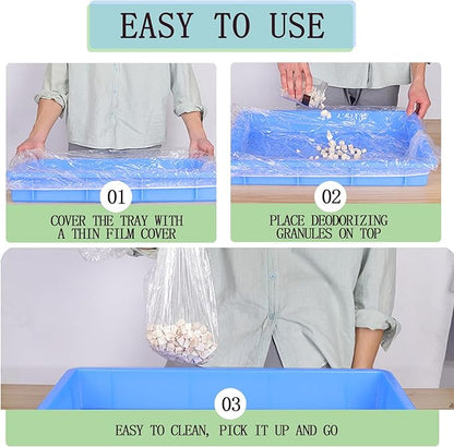10pcs Clear Disposable Bird Cage Liners, Large Size 28x20in BirdCages Litter Box Plastic Film Cover, Pet Crate Tray Covers for Bird Parakeet Bunny Finches Ferret Chinchilla Small Animal (10)