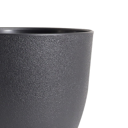WSMKSZ 12/10/9 inch Big Flower Pots, 3 Pack Modern Decorative Plastic Planters with Drainage Holes and Tray, Plant Pots for Indoor Outdoor Plants, Black