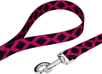 Country Brook Petz - Deluxe Fabulous Lattice Collar and Leash Limited Edition - Plaid and Argyle Collection Featuring Charming Designs (5/8 Inch, Small)