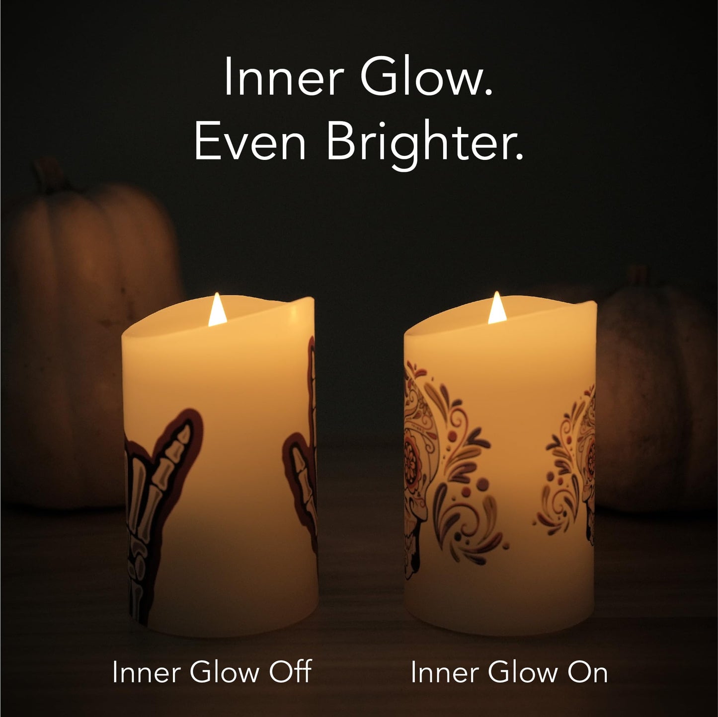 Softflame Halloween Flameless LED Candles with Remote Control, 3"x 5"Battery Operated Pillar Real Wax with Timer for Halloween Decorations, Spider Candle