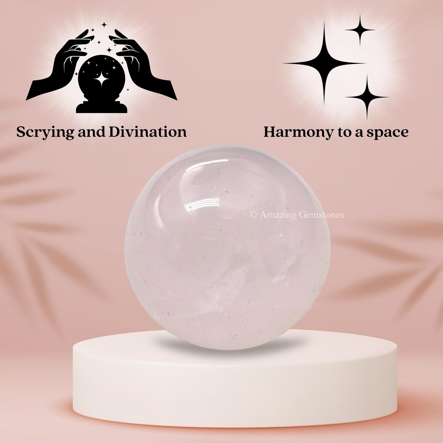 Amazing Gemstone Rose Quartz Crystal Ball - 1 Inches Crystal Sphere Meditation Balls for Witchcraft and Decorative Balls - Crystals and Healing Stones Beginners Gift (Pack of 1)