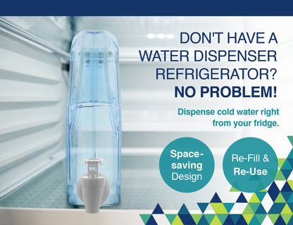 Arrow Ultra Drink Dispenser for Fridge, 1.25 Gallon - Plastic Beverage Dispenser with Spigot - Clear Space-Saving Design with Handle - Ideal for Water, Juice & Iced Tea - BPA Free - Made in USA