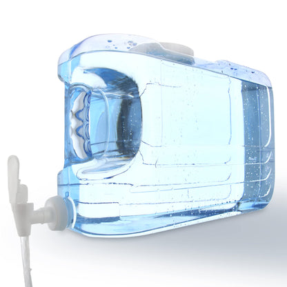 Arrow Oasis Drink Dispenser for Fridge, 2.5 Gallon - Plastic Beverage Dispenser with Spigot - Clear Space-Saving Design with Handle - Ideal for Water, Juice & Iced Tea - BPA Free - Made in USA