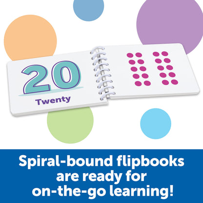 Learning Resources Skill Builders! Kindergarten Flipbook Library - 3 Pieces, Ages 5+ Kindergarten Learning Activities, Spelling and Counting for Kids, My First Library for Kids