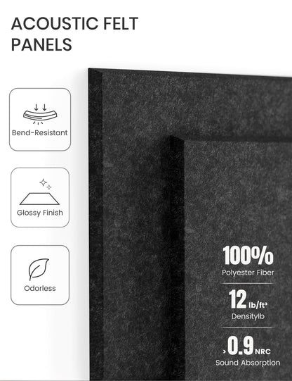 Fluxynara Large Felt Bulletin Board 36" x 24"Cork Board Alternative-6 Pack with 40 Safe Removable Adhesive Tabs, Cork Boards for Walls Cork Board for Home Office Classroom Pin Board-Charcoal Gray