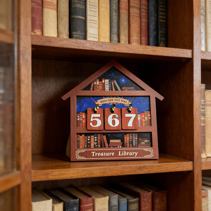 Reading Tracker Counter Sign, Wooden Books Read This Year Display, Book Lover Gift for Librarian, Reader, Teacher, Women, Wall and Table Decor for Home Library, Teachers, Book Lovers（Bookstore）