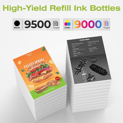 31 32XL Ink Bottle Set, Smart Tank 7602 5101 6001 651 Ink Refill Compatible with HP 31 Ink 32XL Black Ink Bottle Set for Smart Tank 5101 7602 5000 651 5103 6001 7301 7001 7302 5102 7002 7006 Printers