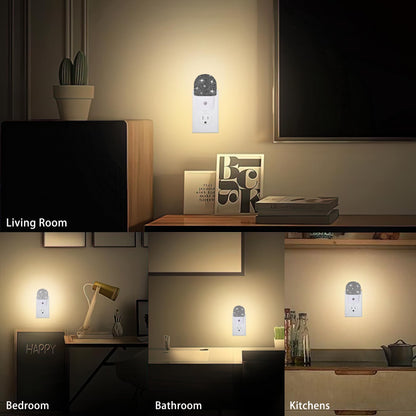 Axxitude Spiders Webs Night Lights Plug into Wall for Girls Boys Room,Night Light LED Lamp Dusk to Dawn Sensor Round Lamp for Bedroom Bathroom Hallway Home Wall Decor Nightlight