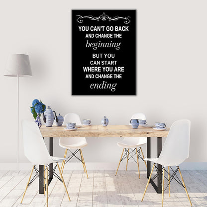 DINGFUN Motivational Office Wall Decor Inspirational Poster Wall Art Inspiring Success Quotes for Home Positive Theme Picture Painting Artwork for Bedroom Workplace Gym Ready to Hang [18''Wx24''H]