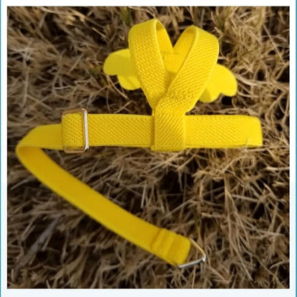 Bird Harness Leash Adjustable Outdoor Training Flying Harness Traction Rope with Cute Wing for Parrots Pigeons Budgerigar Lovebird Cockatiel Mynah (S,Yellow)