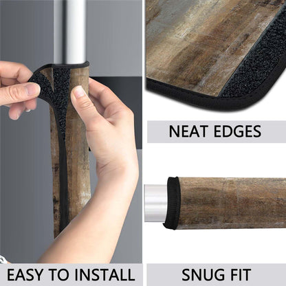 MCALK 4 Pc Brown Kitchen Handle Covers Set, Dark Brown Refrigerator & Microwave Handle Covers, Suitable for Ovens and Dishwashers, Washable, Durable, Anti-Slip, Abstract Art Decor