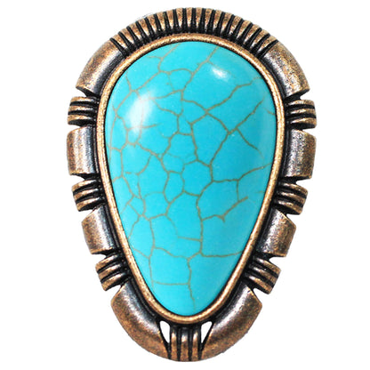 Bjesinmo Mens Bolo Tie Leather Western Ties Cowboy Necktie with Turquoise Pendant Country Western Accessories for Men